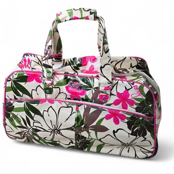 Roxy Handbags - RARE Y2K Roxy Rolling Duffle Weekender Bag – Oversized 27” Tropical Floral Carry